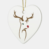 Minimalistischer Holiday Dez Line Art Keramik Ornament (Links)