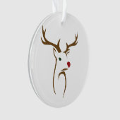 Minimalistischer Holiday Dez Line Art Ornament (Vorderseite)