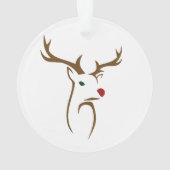 Minimalistischer Holiday Dez Line Art Ornament (Rückseite)