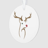 Minimalistischer Holiday Dez Line Art Ornament (Vorderseite)