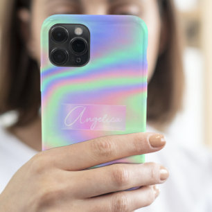 Minimalistischer Hologramm Rainbow Personalisiert  Case-Mate iPhone Hülle