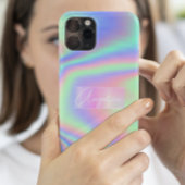 Minimalistischer Hologramm Rainbow Personalisiert Case-Mate iPhone Hülle