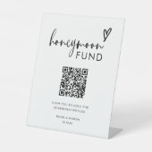 Minimalistischer Honeymoon Fund QR will gut unters Sockelschild (Vorderseite)