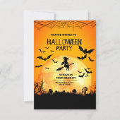 Minimalistischer Horror Halloween Einladung (Vorderseite)