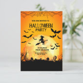 Minimalistischer Horror Halloween Einladung (Stehend Vorderseite)