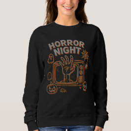 Minimalistischer Horror Night Halloween Bekleidung Sweatshirt