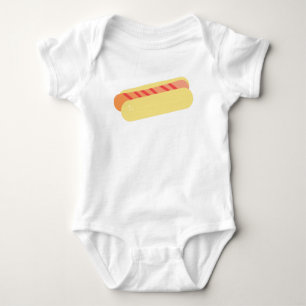 Minimalistischer Hotdog Feinschmecker Hunger Baby Strampler