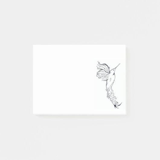 Minimalistischer Humming Bird Post-it Klebezettel (Vorderseite)