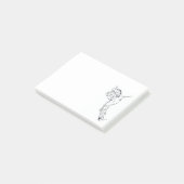 Minimalistischer Humming Bird Post-it Klebezettel (angewinkelt)