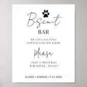 Minimalistischer Hund Leckerei Gastgeschenke Hochz Poster (Vorne)