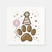 Minimalistischer Hund Serviette (Vorderseite)