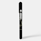 Minimalistischer Hund und menschliche Linie Kunst Case-Mate iPhone Hülle (Rückseite / Links)