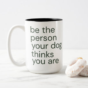 Minimalistischer Hunde-Liebhaber-Zitat Zweifarbige Tasse