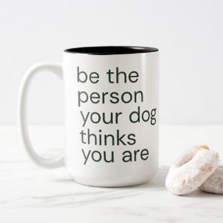Minimalistischer Hunde-Liebhaber-Zitat Zweifarbige Tasse