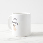 Minimalistischer Hundebecher „It’s My Barkday“ Kaffeetasse (Vorderseite Links)