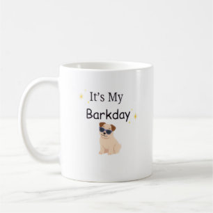 Minimalistischer Hundebecher „It’s My Barkday“ Kaffeetasse