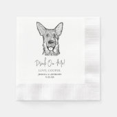 Minimalistischer Hundekuchen Serviette (Vorderseite)