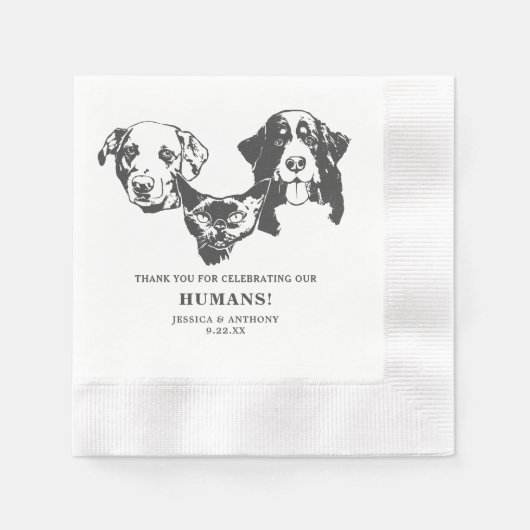 Minimalistischer Hundekuchen Serviette (Vorderseite)