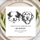 Minimalistischer Hundekuchen Serviette
