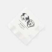 Minimalistischer Hundekuchen Serviette (Ecke)