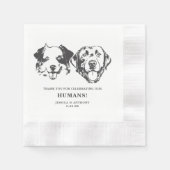 Minimalistischer Hundekuchen Serviette (Vorderseite)