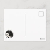 Minimalistischer Igel - Schwarzes Farbmuster Postkarte (Rückseite)
