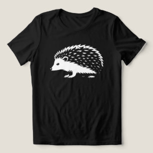 Minimalistischer Igel-Spaziergang Tri-Blend Shirt