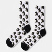 Minimalistischer Igel – Tierdesign mit schwarzer T Socken (Linkes Detail)
