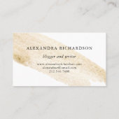 Minimalistischer Imitat-Goldstreifen der Bürsten-| Visitenkarte (Rückseite)