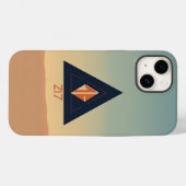 Minimalistischer Indie Rock Band Logo iPhone Case (Rückseite (Horizontal))