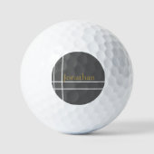 Minimalistischer individuelle Name aus Grau und Go Golfball (Vorderseite)