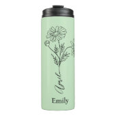 Minimalistischer Individuelle Name Daisy April Geb Thermosbecher (Vorderseite)