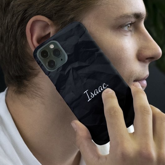 Minimalistischer Individuelle Name für Black Crump Case-Mate iPhone Hülle