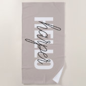 Minimalistischer Individuelle Name | Hallo Persona Strandtuch (Vorderseite)