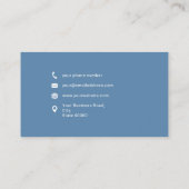 Minimalistischer Individuelle Name in dunkelblau u Visitenkarte (Rückseite)