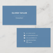 Minimalistischer Individuelle Name in dunkelblau u Visitenkarte (Vorne/Hinten)