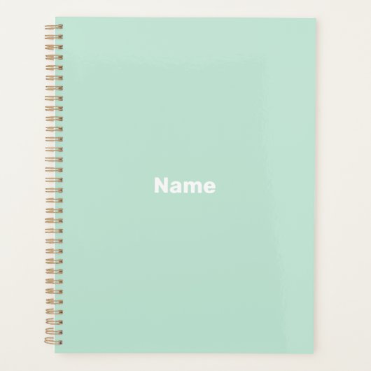 Minimalistischer individuelle Name oder Jahr mit M Planer (Vorderseite)