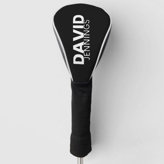 Minimalistischer Individuelle Name oder Logo Golf Headcover (Vorderseite)