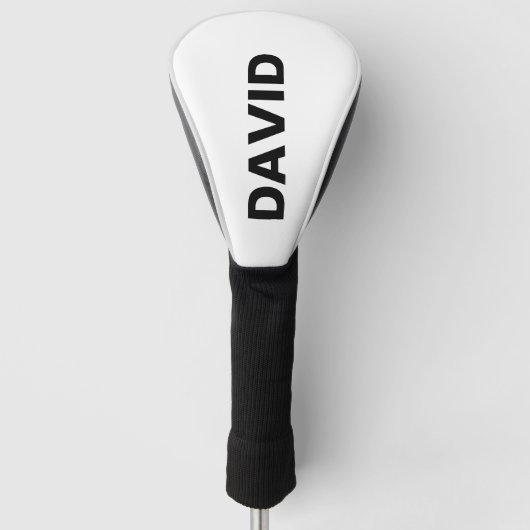 Minimalistischer Individuelle Name oder Logo Golf Headcover (Vorderseite)