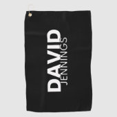 Minimalistischer Individuelle Name oder Logo Golfhandtuch (Vorderseite)