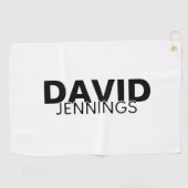 Minimalistischer Individuelle Name oder Logo Golfhandtuch (Horizontal)