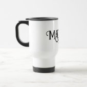 Minimalistischer Individuelle Name Reisebecher (Links)
