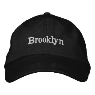 Minimalistischer Individuelle Name Schwarz-weiß Bestickte Baseballkappe