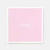 Minimalistischer individuelle Name Serviette (Vorderseite)