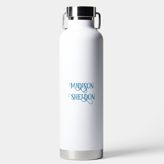 Minimalistischer Individuelle Name Trinkflasche (Vorderseite)