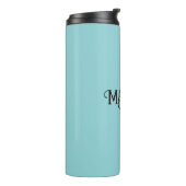 Minimalistischer Individuelle Name und Farbe Thermosbecher (Nach links gedreht)