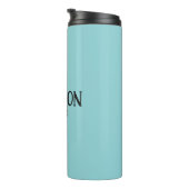 Minimalistischer Individuelle Name und Farbe Thermosbecher (Nach rechts gedreht)