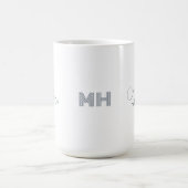 Minimalistischer Individuelle Name und Monogramm Kaffeetasse (Mittel)