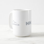 Minimalistischer Individuelle Name und Monogramm Kaffeetasse (Vorderseite Links)
