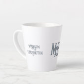 Minimalistischer Individuelle Name und Monogramm Milchtasse (Linke Ecke)